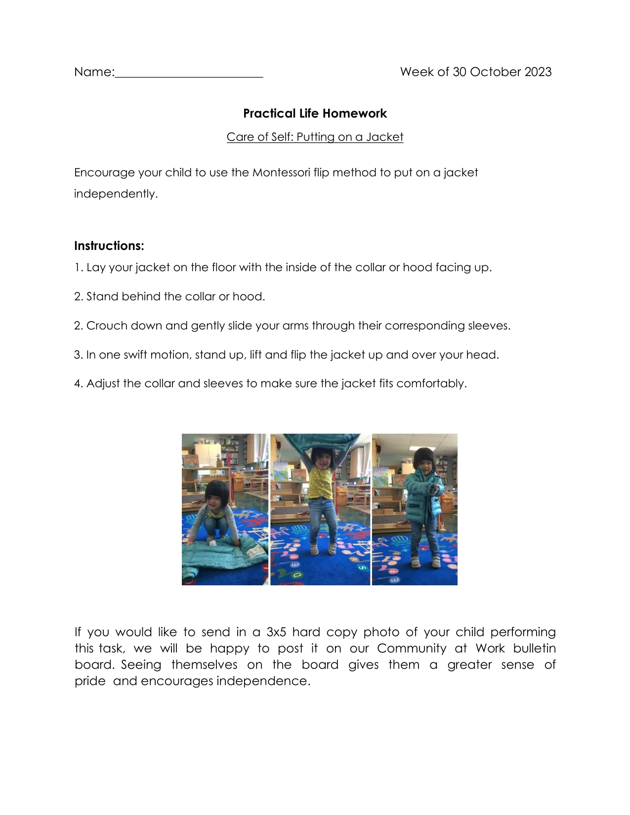 Practical Life 11-3 page 1