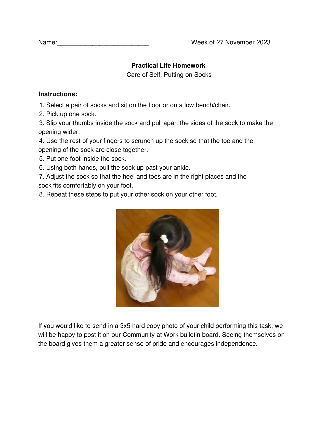 Practical Life 12-1 page 1
