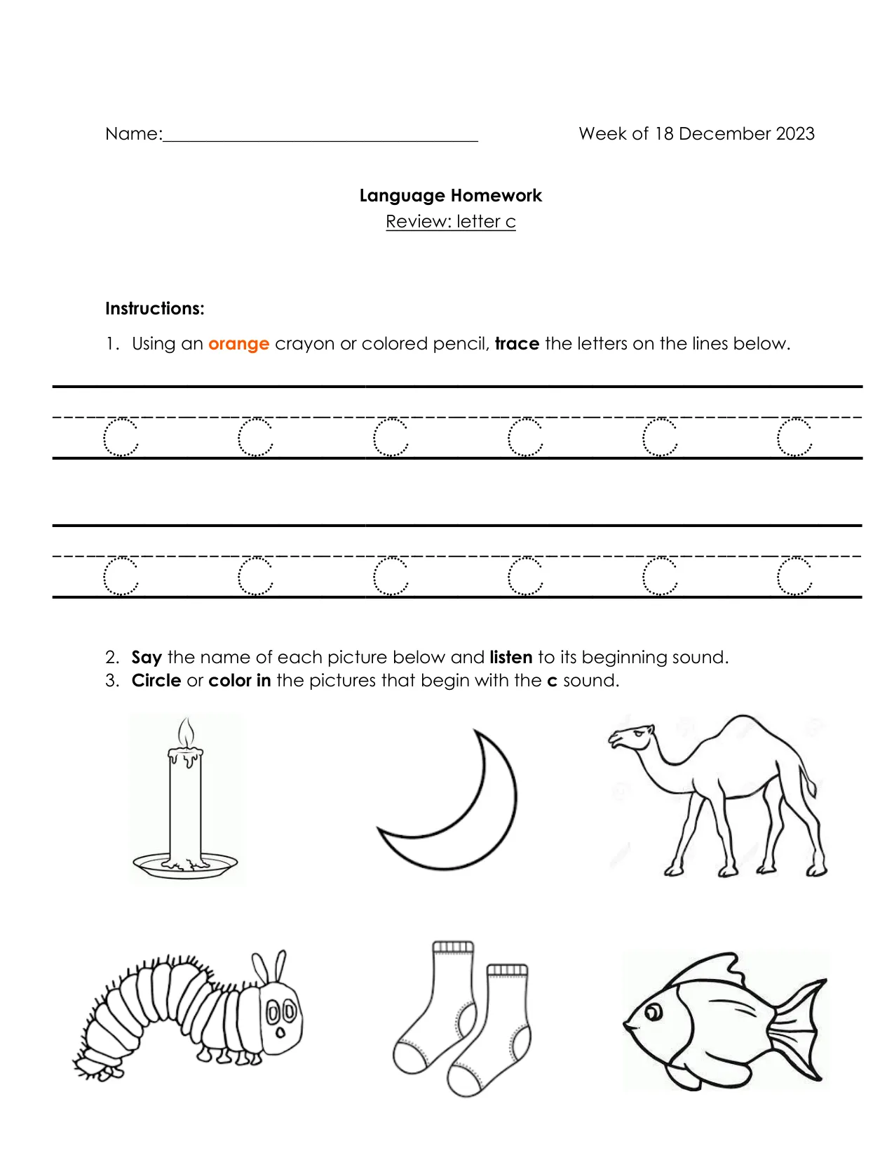 Language 12-20 page 1