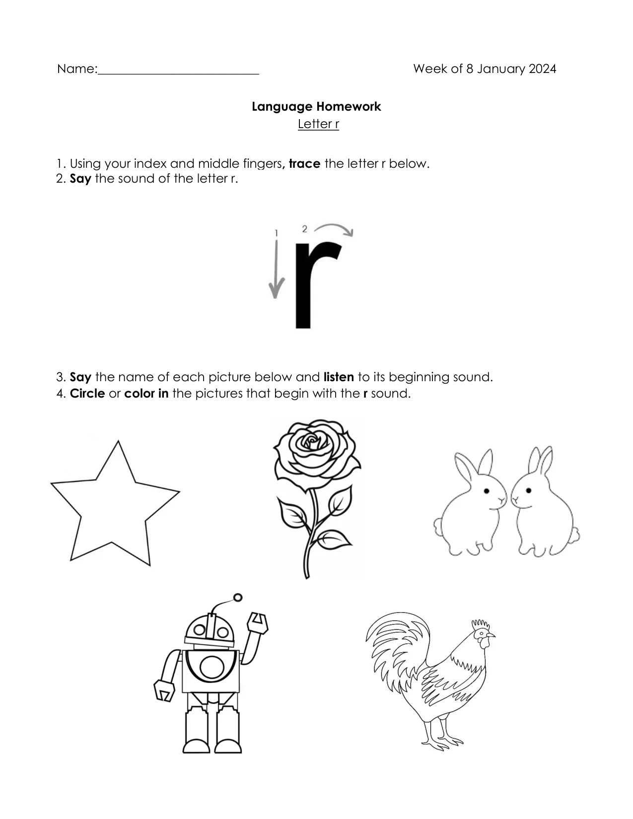 Language 1-10 page 1