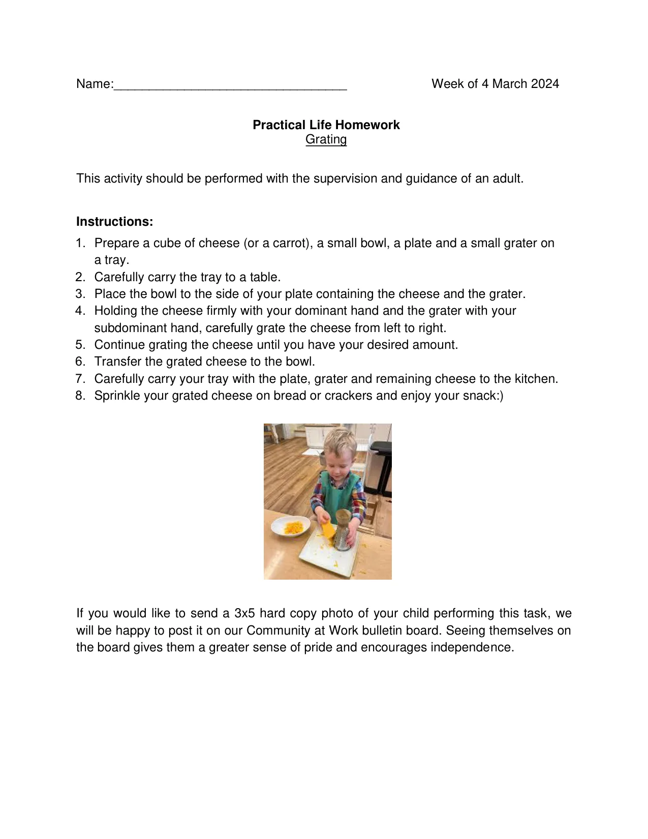 Practical Life 3-8 page 1