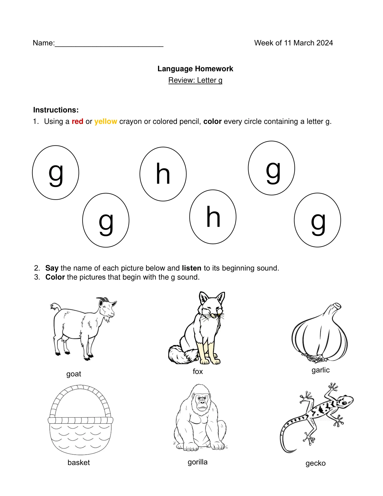 Language 3-13 page 1
