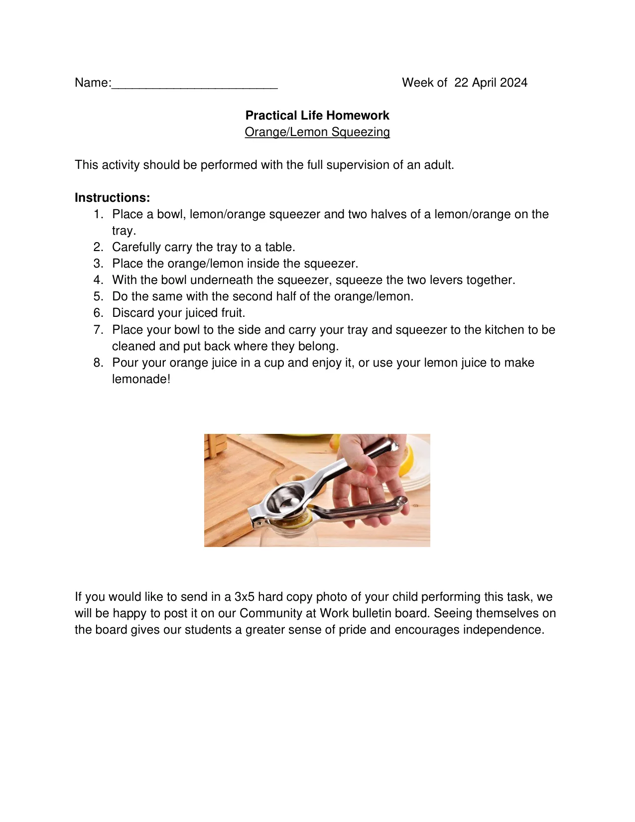 Practical Life 4-26 page 1