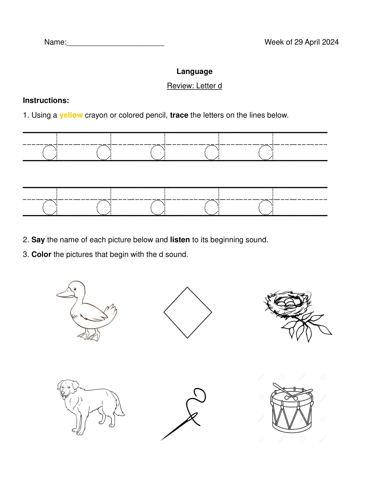 Language 5-1 page 1