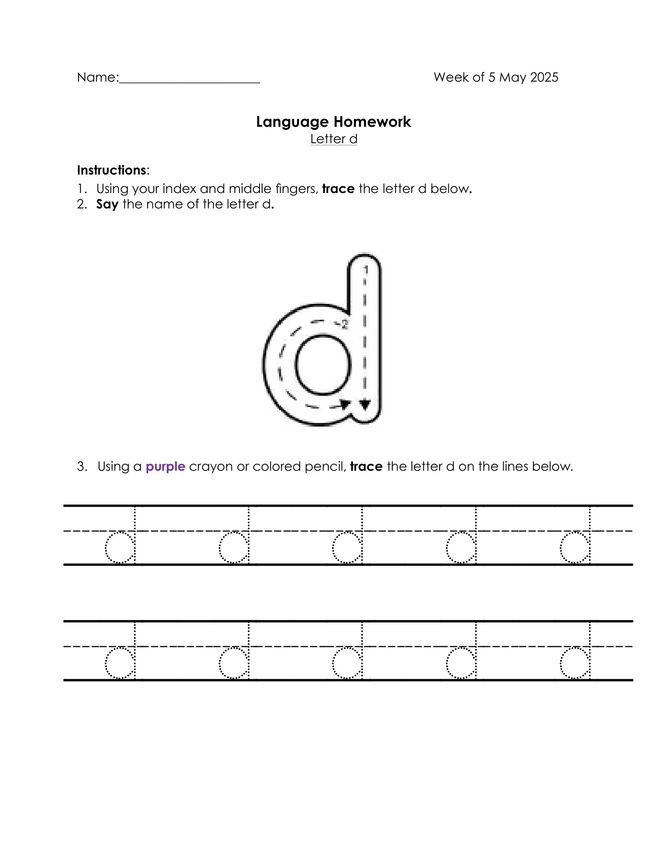 Language 5-7 page 1