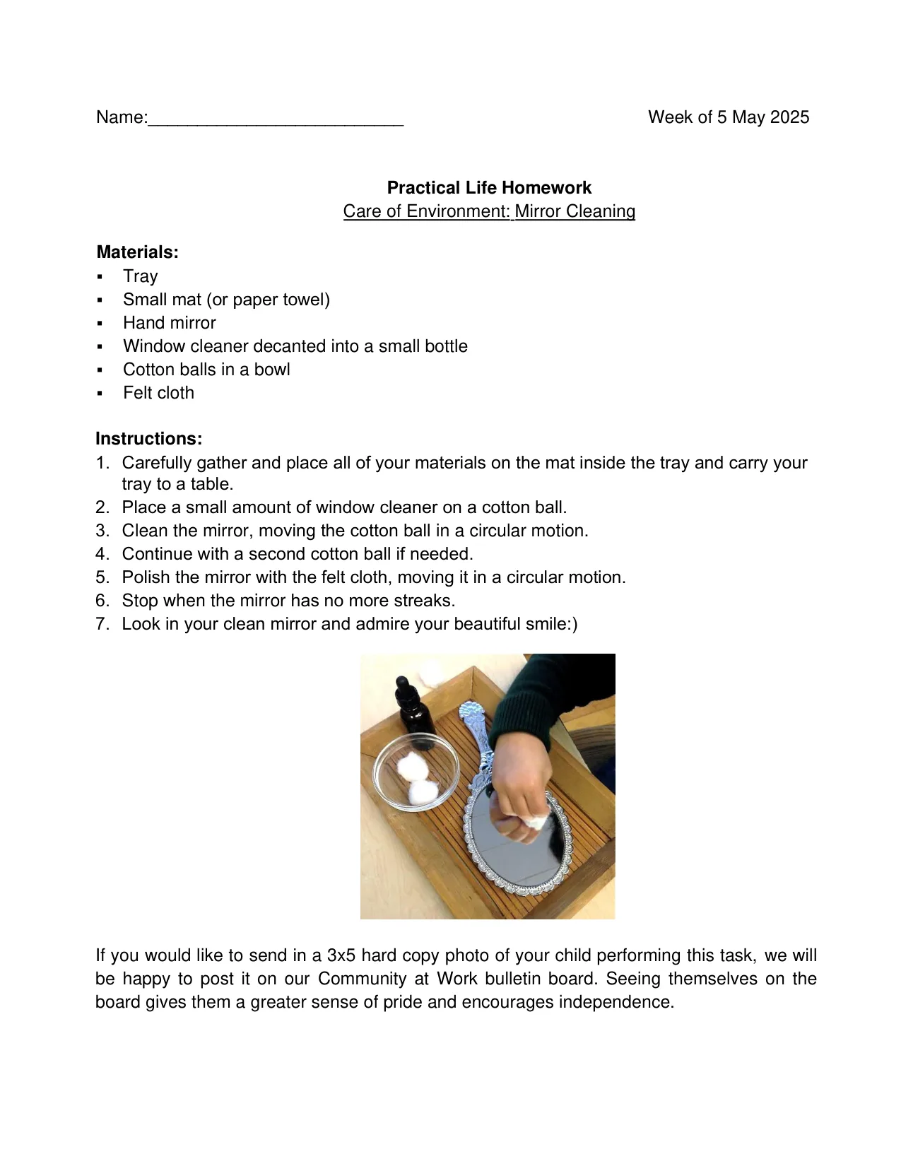 Practical Life 5-9 page 1