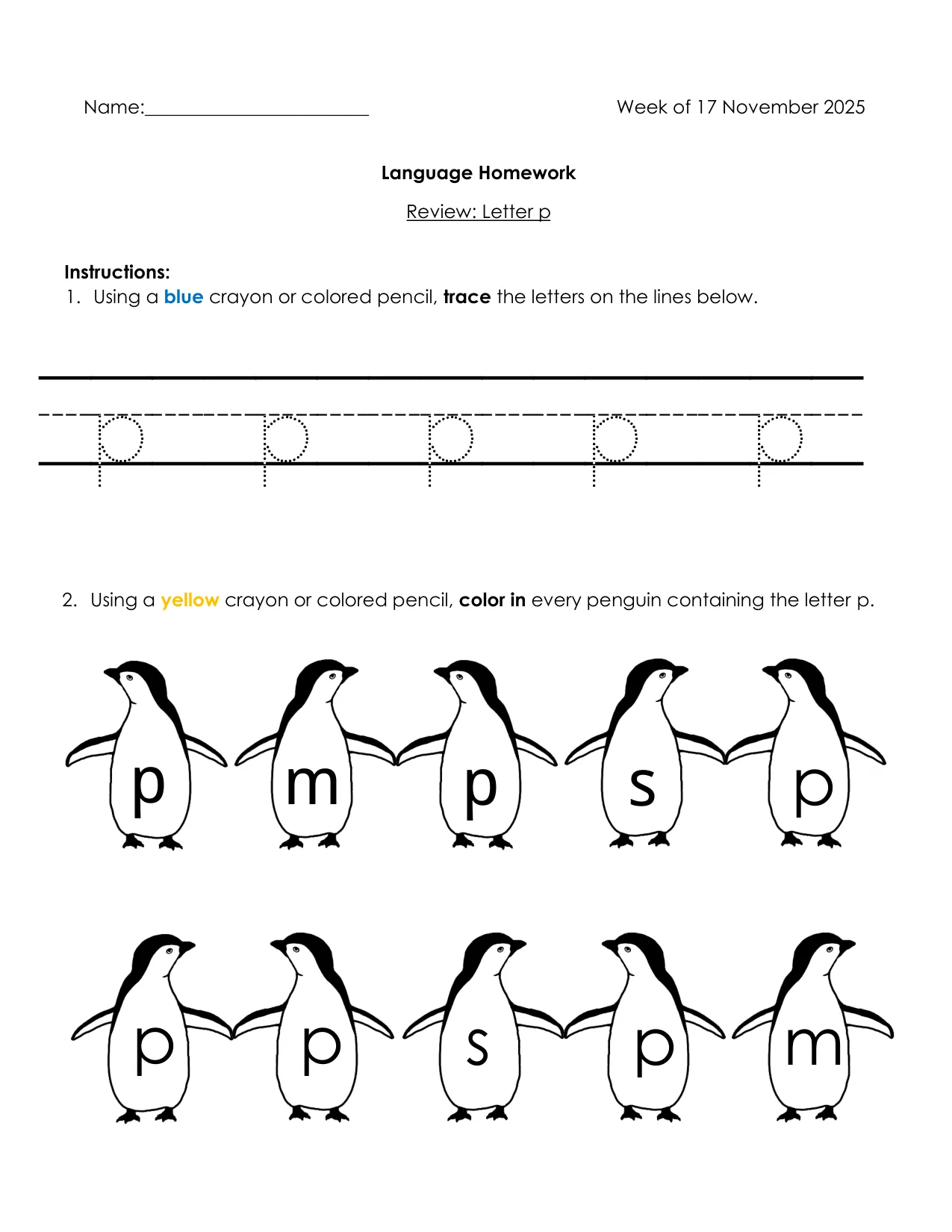 Language 11-19 page 1