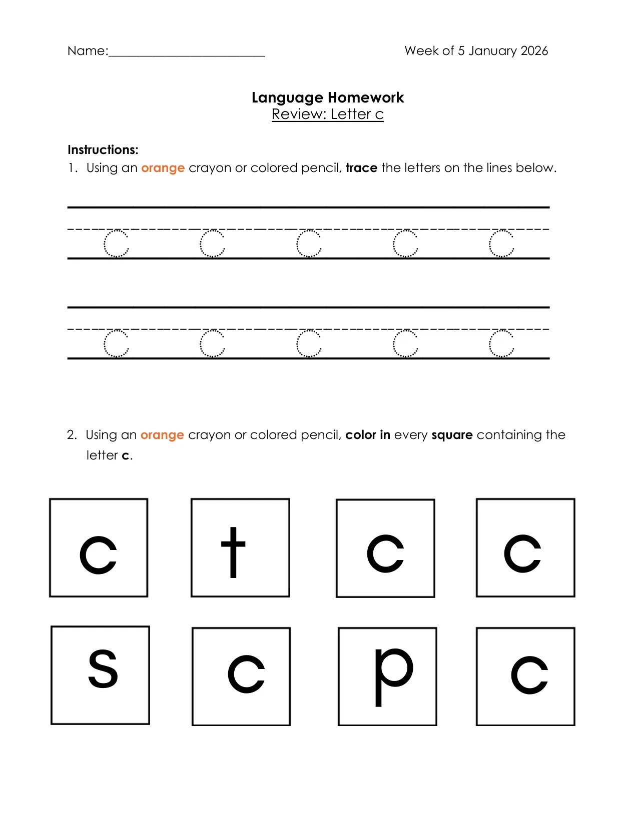 Language 1-7-26 page 1
