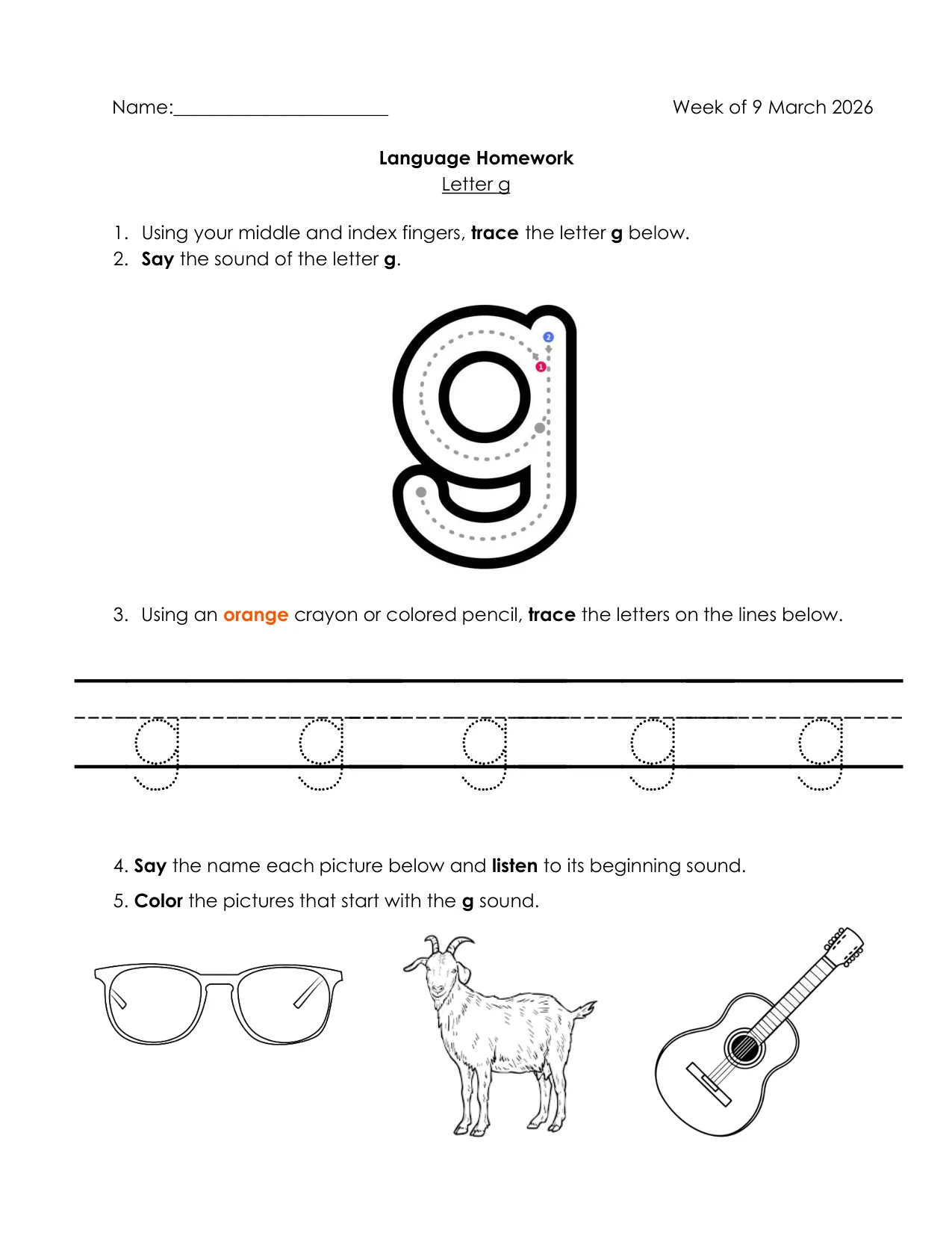 Language 3-11 page 1