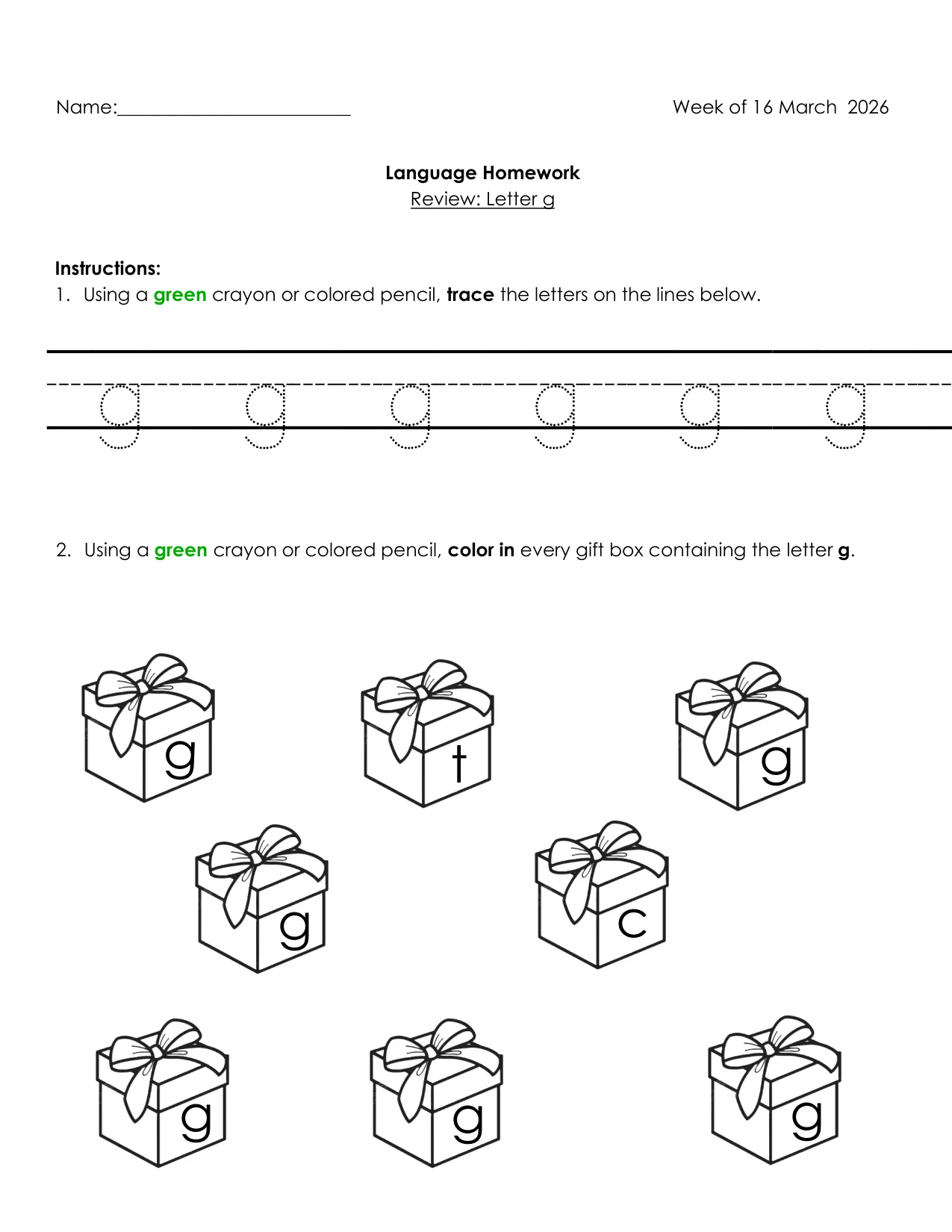 Language 3-18 page 1