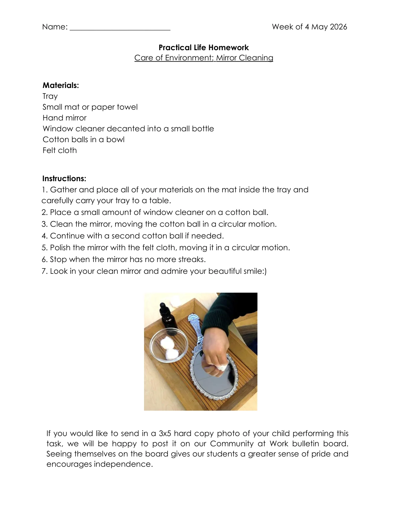 Practical Life 5-8 page 1